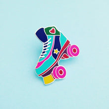 Load image into Gallery viewer, roller skate enamel pin from the crafty cowgirl
