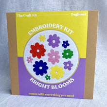 Load image into Gallery viewer, bright blooms embroidery kit DIY craft the crafty cowgirl
