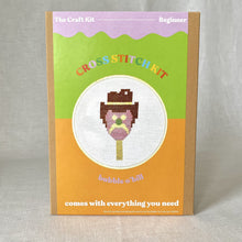 Load image into Gallery viewer, bubble o&#39;bill cross stitch kit from the crafty cowgirl
