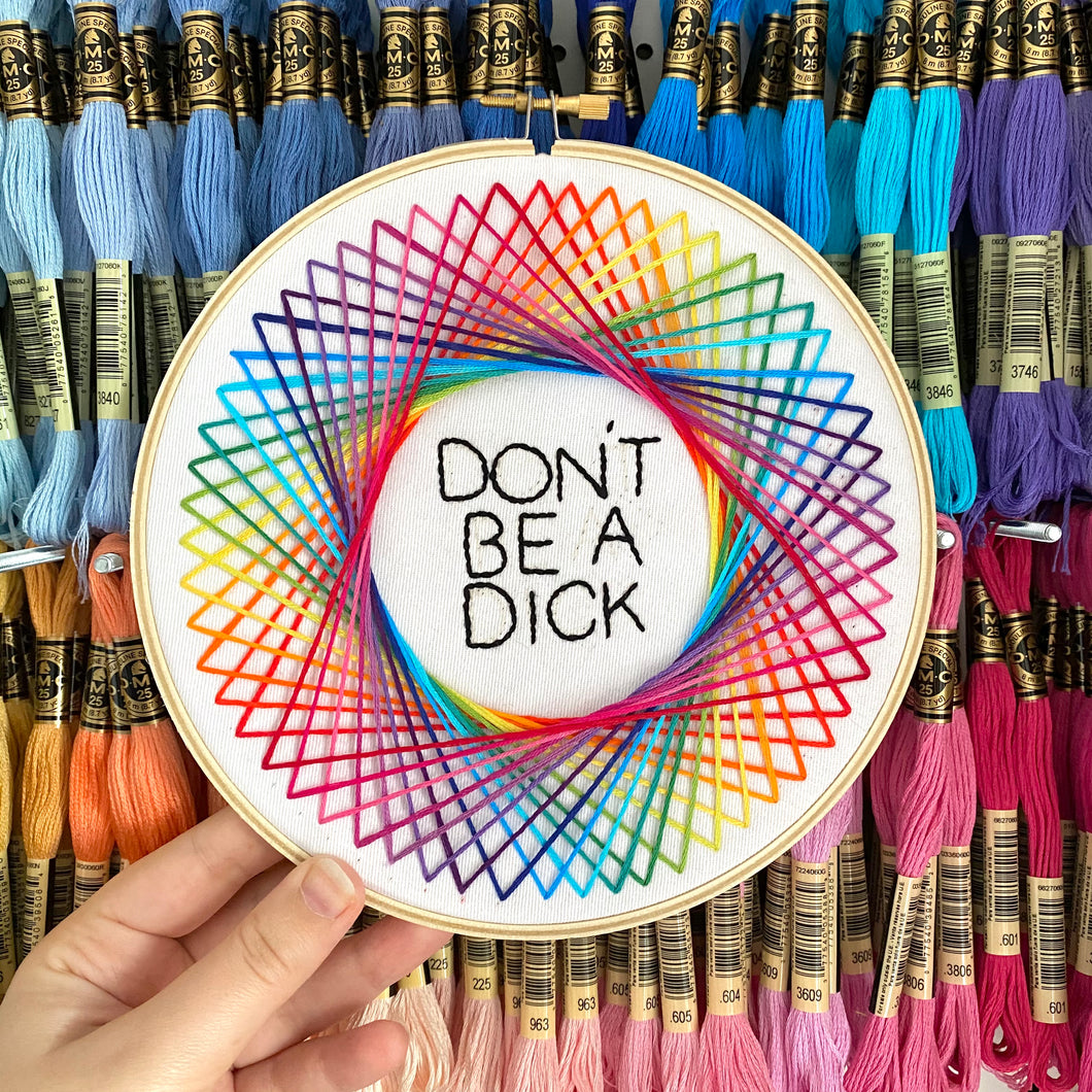 Don't Be a Dick Embroidery Kit