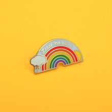 Load image into Gallery viewer, Leave Me Alone Rainbow Enamel Pin
