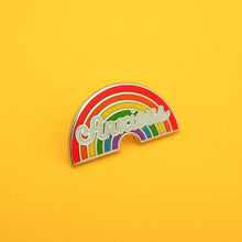 Load image into Gallery viewer, anxious rainbow enamel pin from the crafty cowgirl
