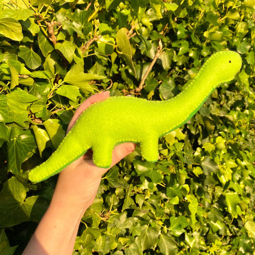 brontosaurus plush toy from the crafty cowgirl