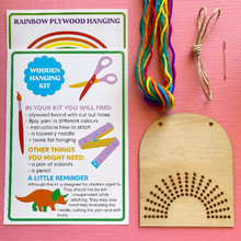 Load image into Gallery viewer, Rainbow Back Stitch Wooden Banner Kit
