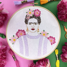 Load image into Gallery viewer, frida kahlo embroidery kit by the craft kit

