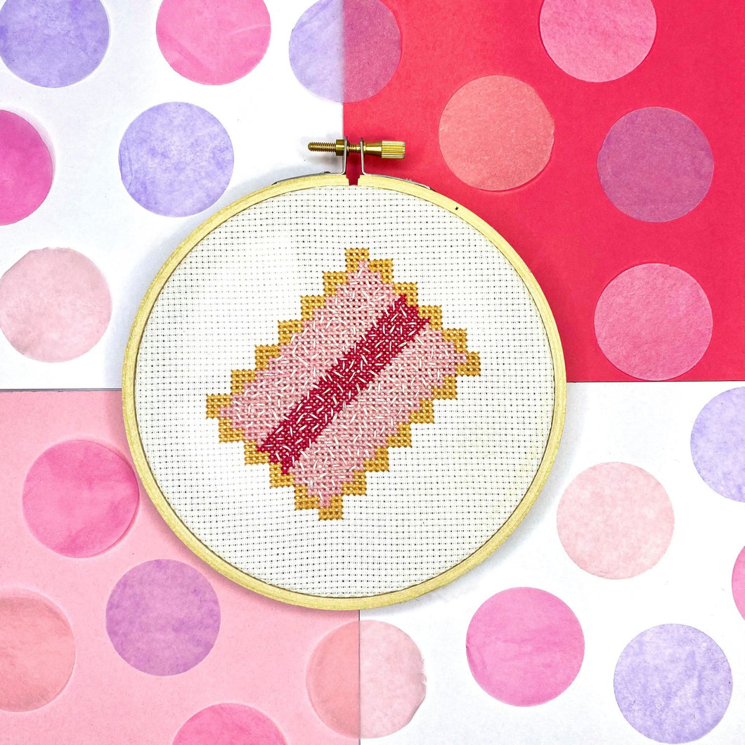 iced vovo cross stitch kit from the crafty cowgirl