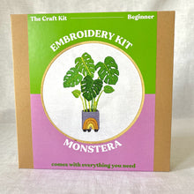Load image into Gallery viewer, monstera embroidery kit by the craft kit from the crafty cowgirl
